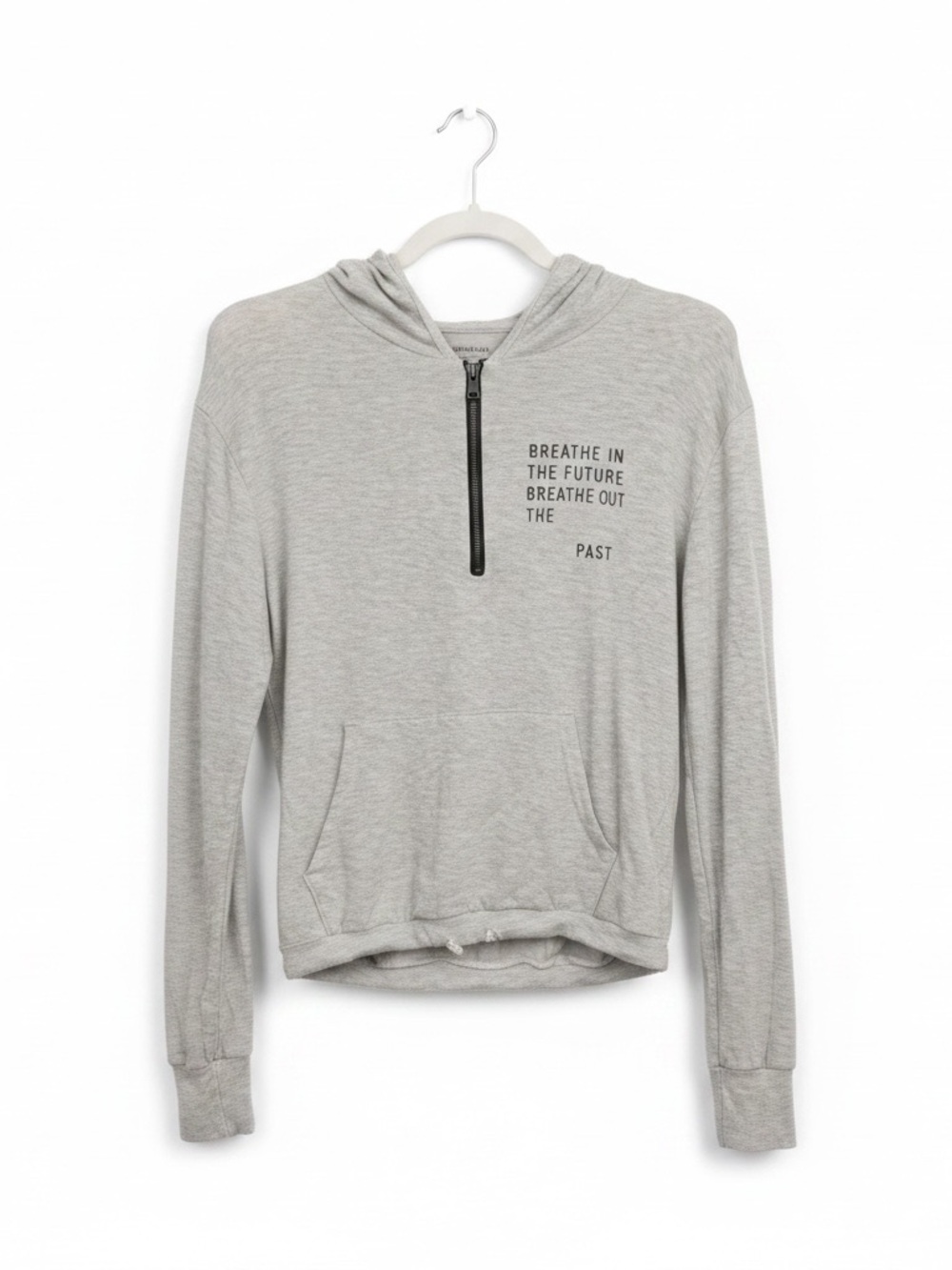 Good hYOUman Breathe in the Future Breathe out the past 1/2 zip Sweatshirt